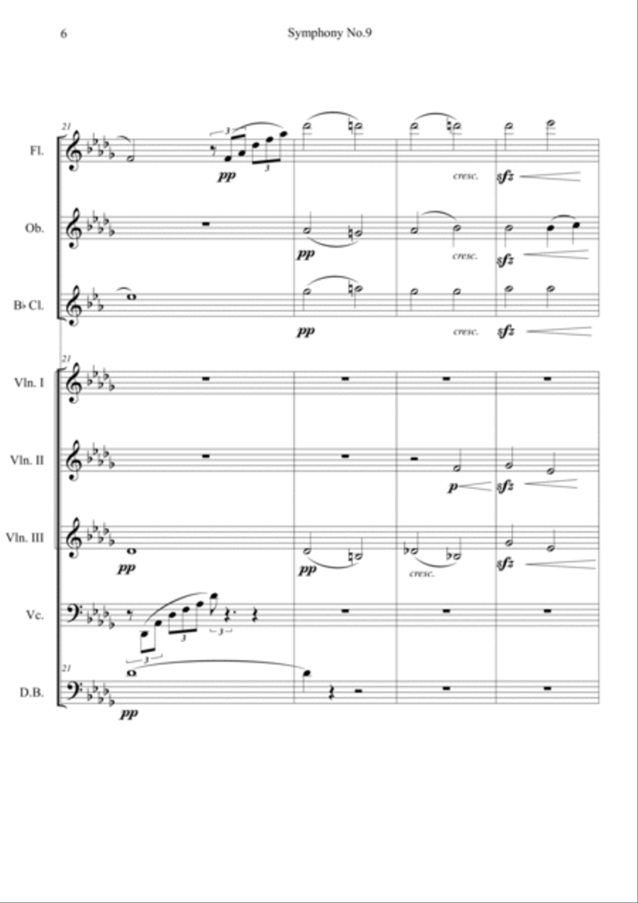 Symphony No.9 From the New world II. Largo Short Version Orchestra scores gallery preview page 6