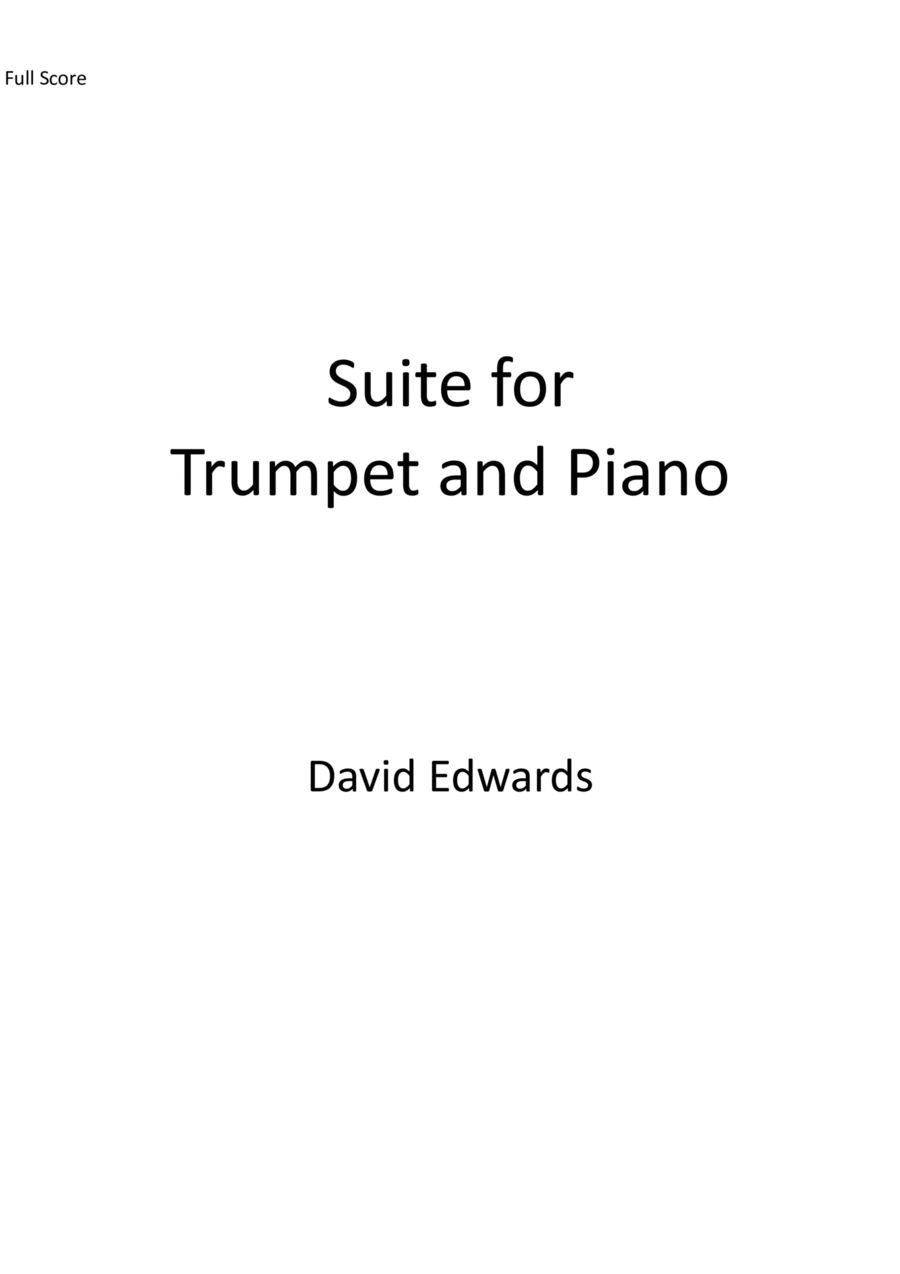 Suite for Trumpet and Piano Trumpet scores gallery preview page 1