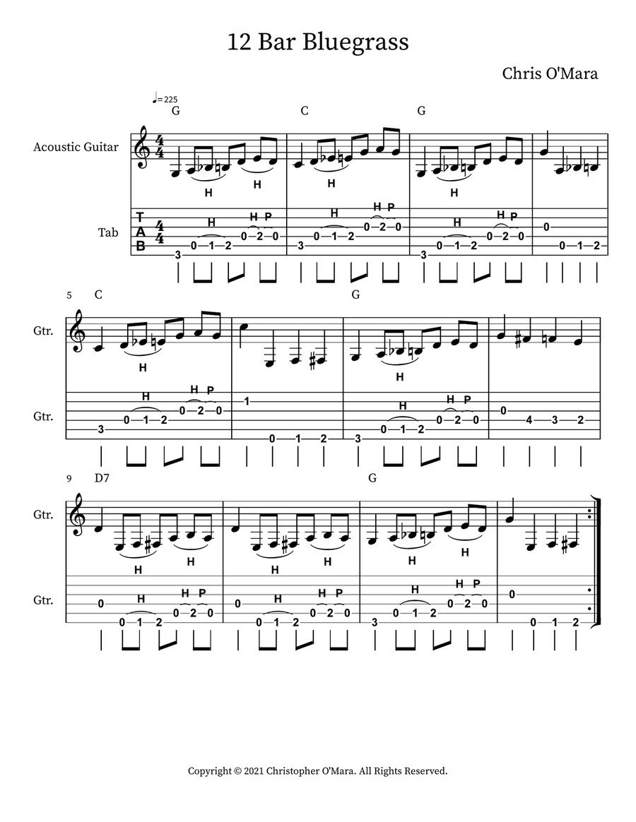 12 Bar Bluegrass 12 Bar Bluegrass Acoustic Guitar scores gallery preview page 1