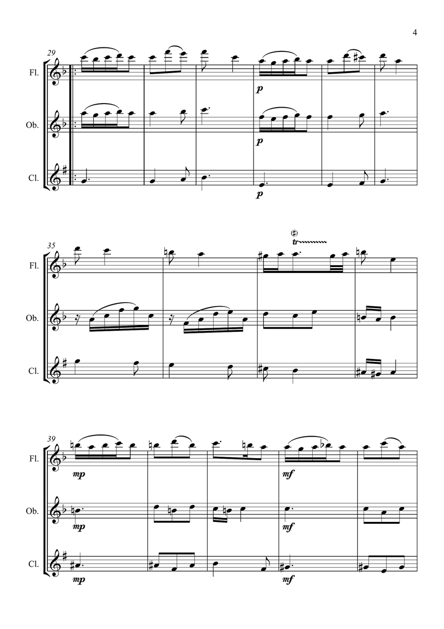 Trio Sonata - Woodwind Trio Woodwind Trio scores gallery preview page 5