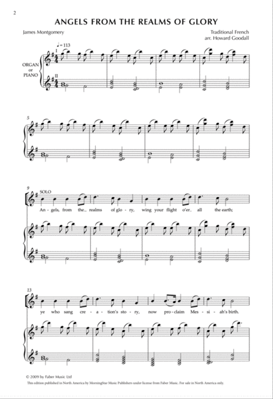 Angels from the Realms of Glory from Enchanted Carols SSA scores gallery preview page 2