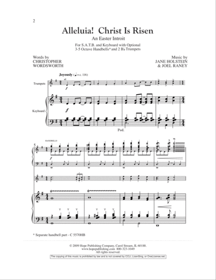 Alleluia! Christ Is Risen 4-Part scores gallery preview page 2