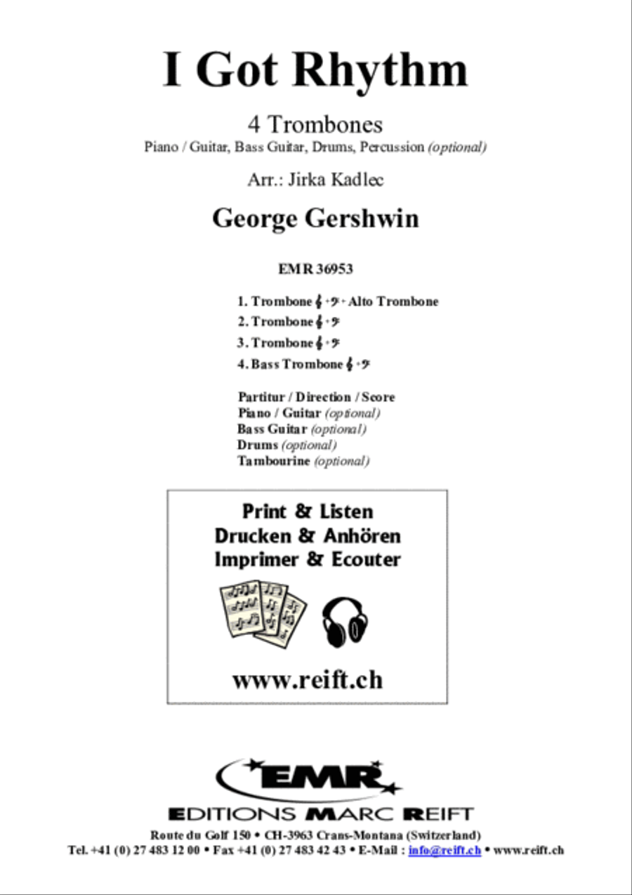 I Got Rhythm Trombone Quartet scores gallery preview page 2