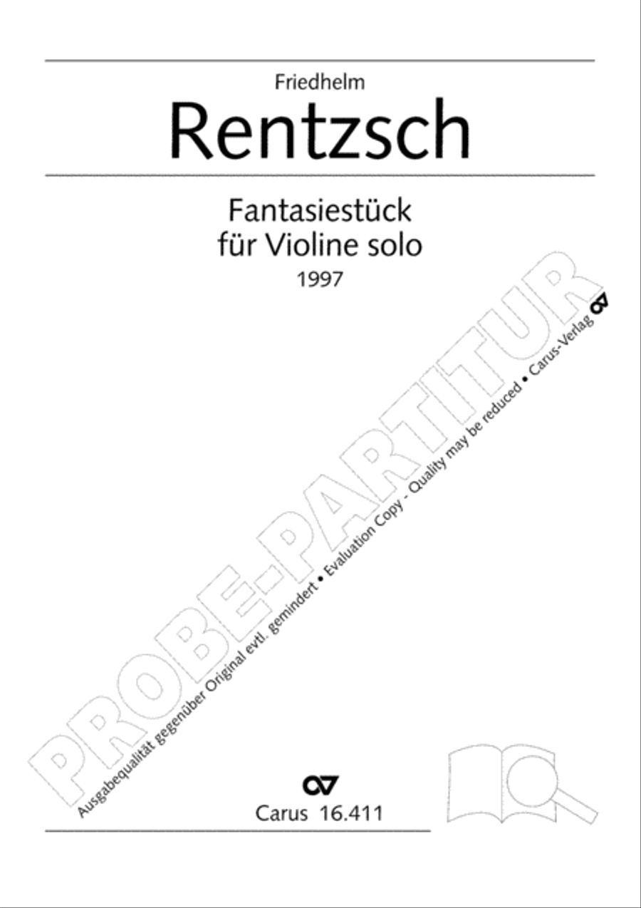 Phantasy piece for violin solo Violin Solo scores gallery preview page 2