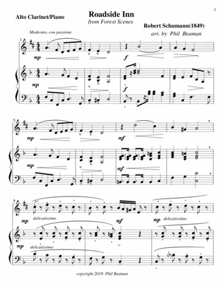 Roadside Inn-Schumann-Alto Clarinet and piano