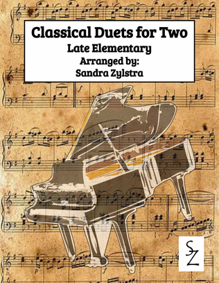 Book cover for Classical Duets for Two (late elementary duets)