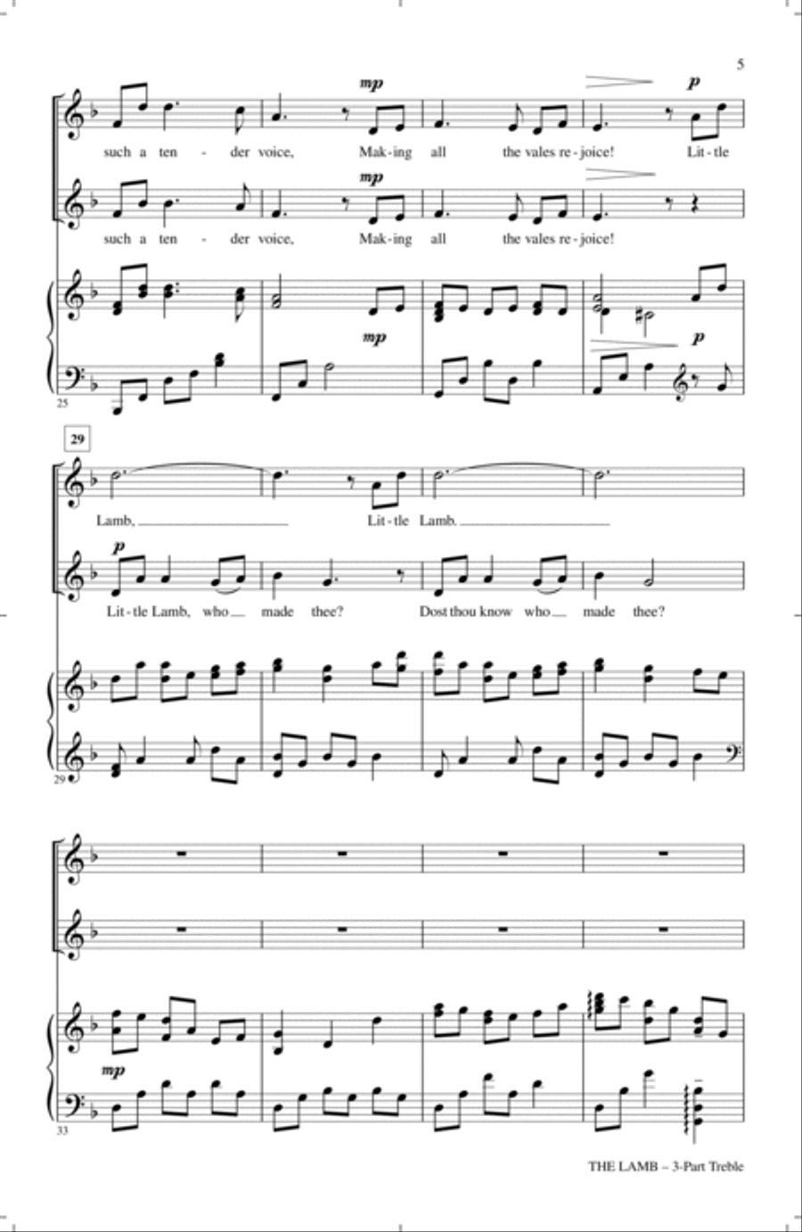 The Lamb The Lamb 3-Part scores gallery preview page 3