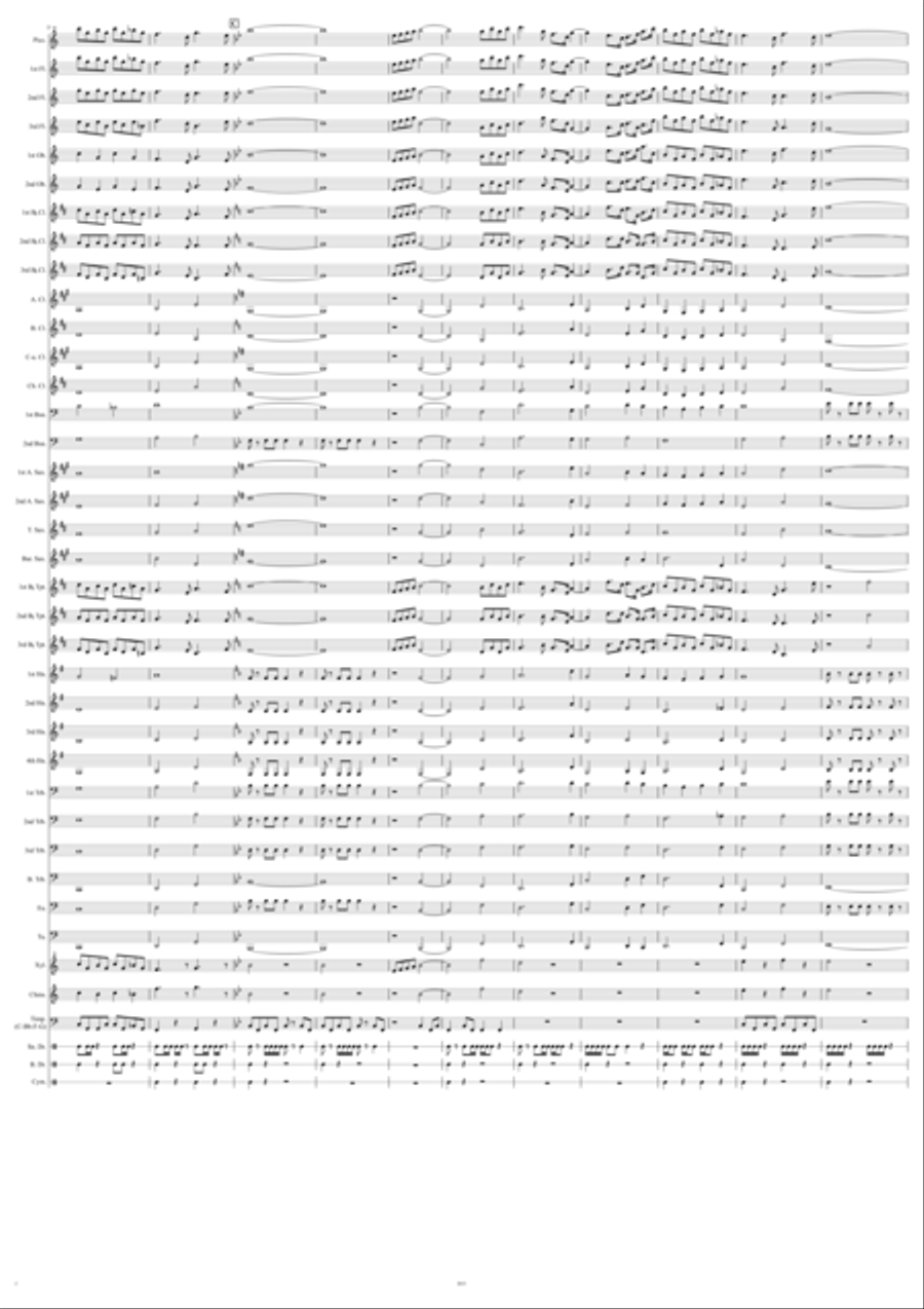 A Drift in Time and Space Concert Band scores gallery preview page 2