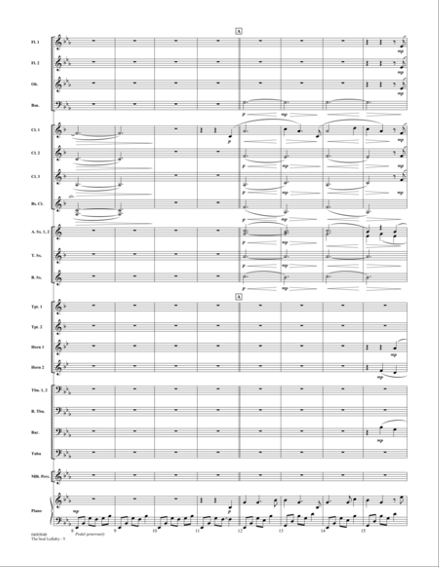 The Seal Lullaby - Conductor Score (Full Score) Concert Band scores gallery preview page 5