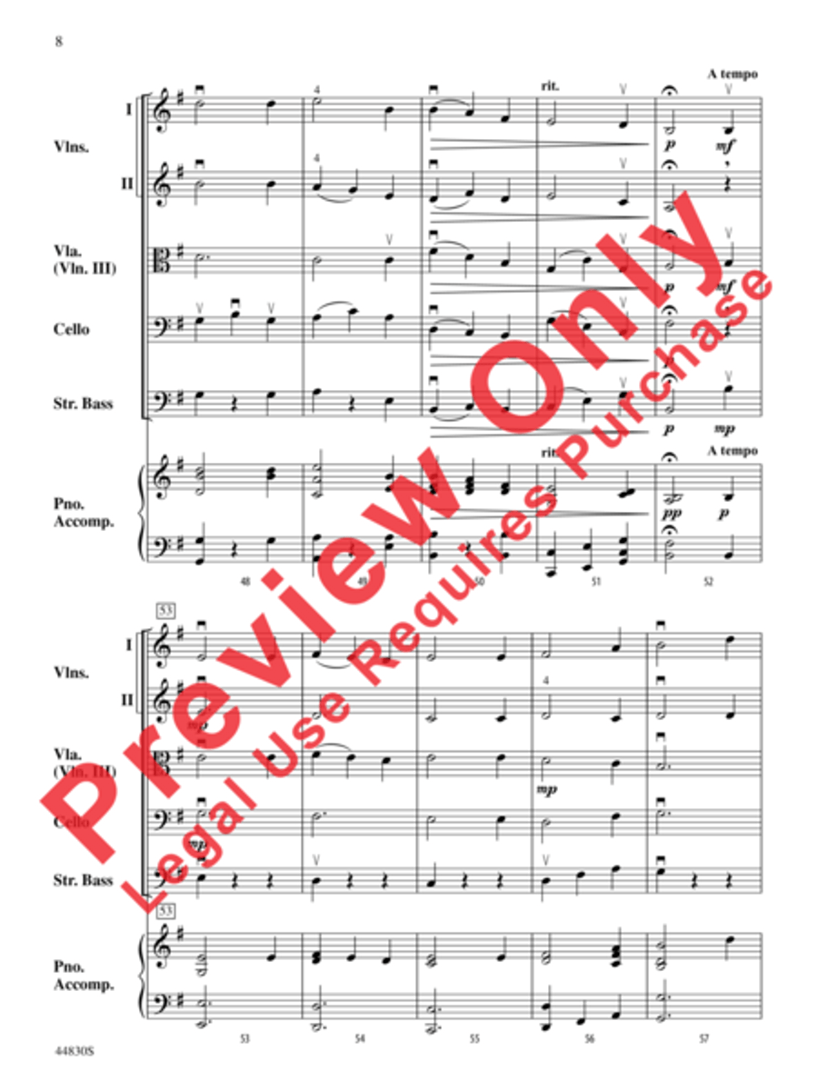 Smoky Mountain Christmas String Orchestra scores gallery preview page 9