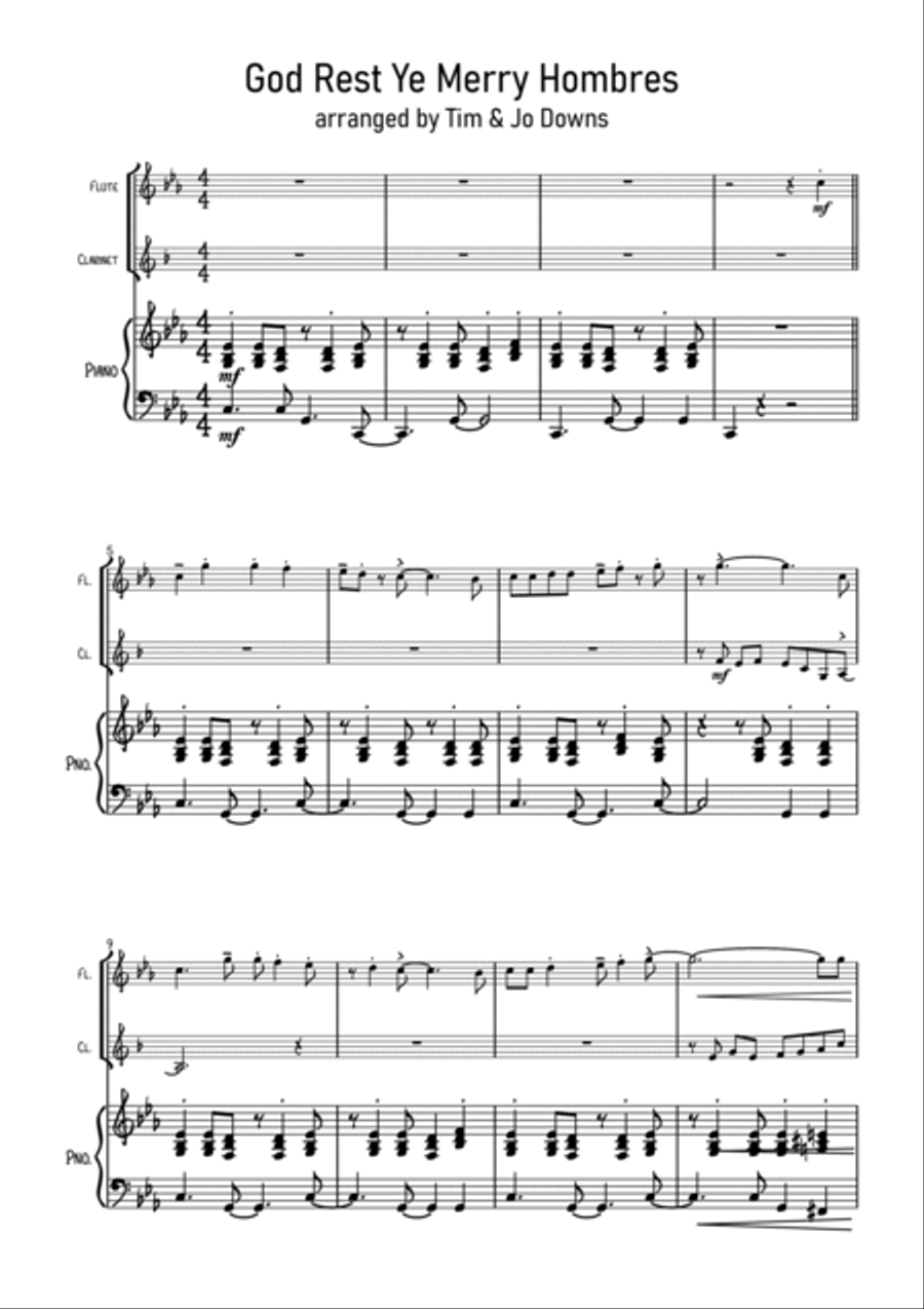God Rest Ye Merry Gentlemen (Latin jazz style) God Rest Ye Merry Gentlemen (Latin jazz style) Woodwind Duet scores gallery preview page 2