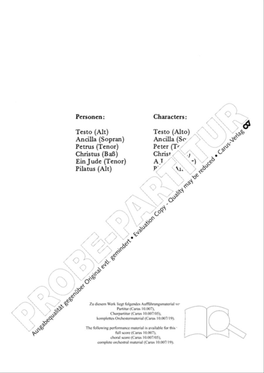 St. John Passion (Johannes-Passion) TB scores gallery preview page 7