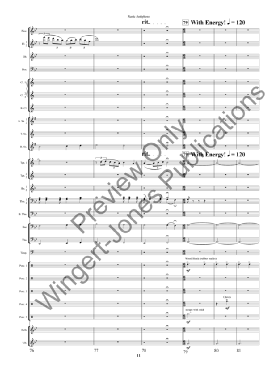 Ancient Apparitions Concert Band scores gallery preview page 14