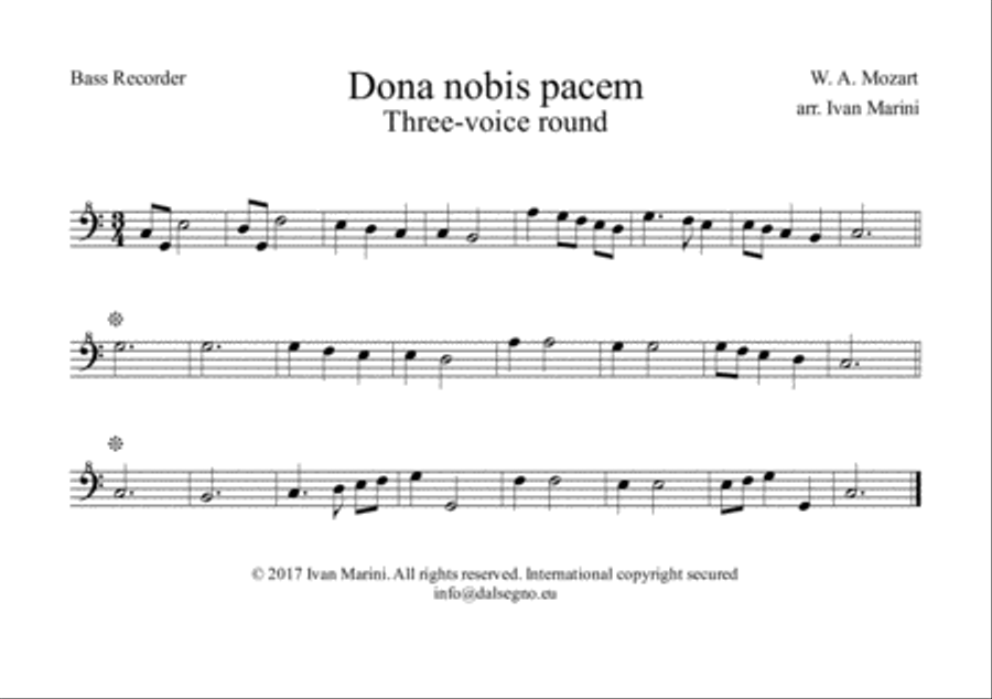 DONA NOBIS PACEM (Mozart) - Every combination of Winds image number null