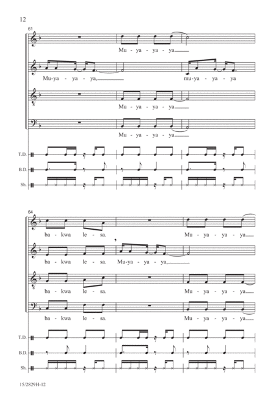 Bonse Aba 4-Part scores gallery preview page 12