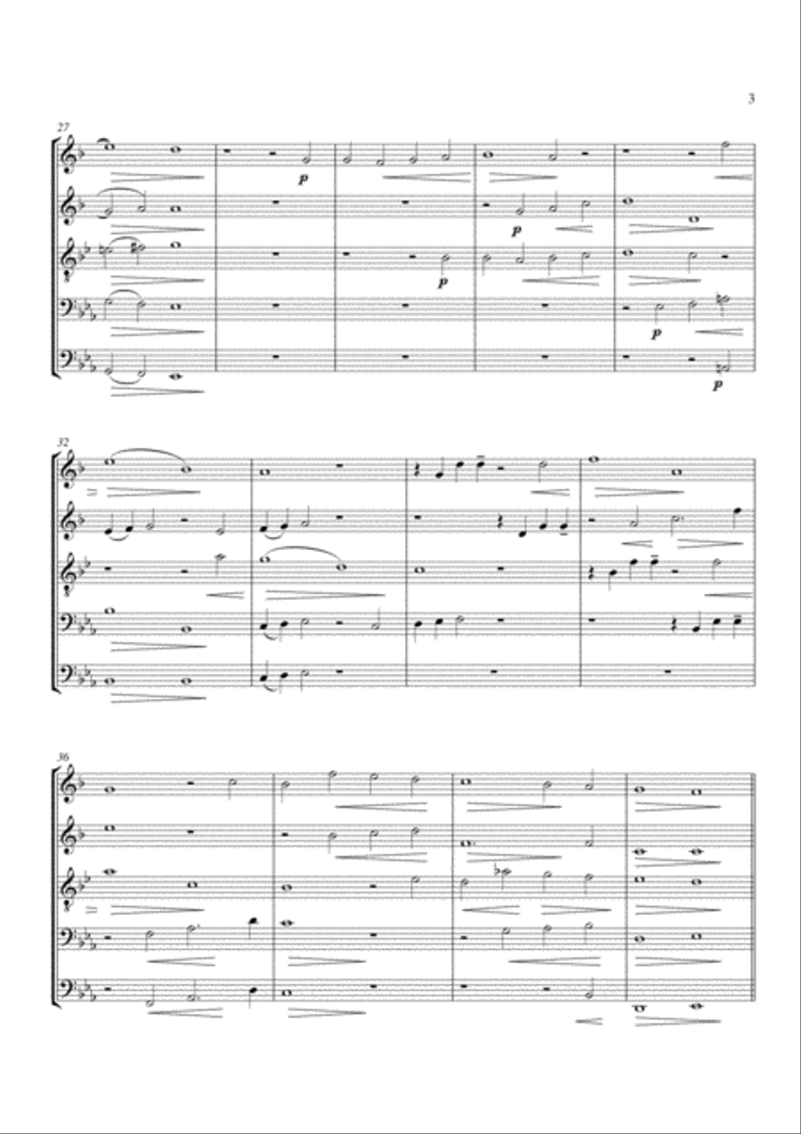 Lass dich nur Nichts nicht dauern Brass Quintet scores gallery preview page 3