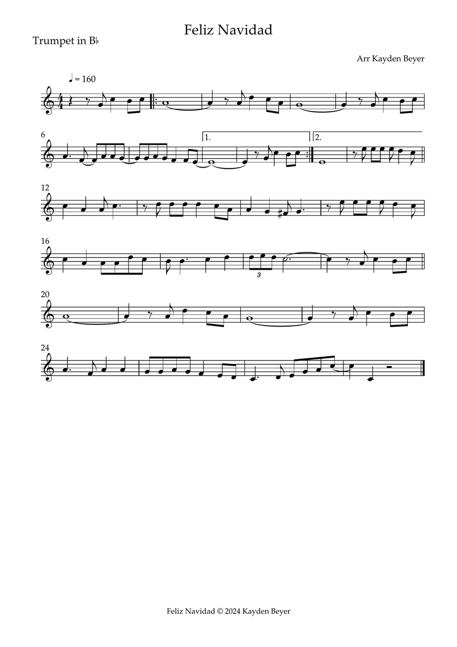 Feliz Navidad Brass Duet scores gallery preview page 2