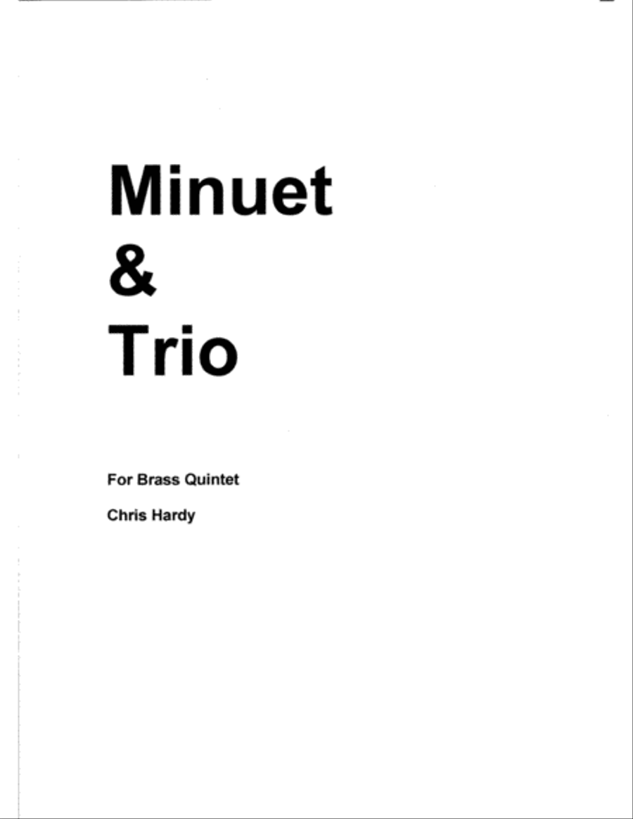 Minuet & Trio Brass Ensemble scores gallery preview page 1
