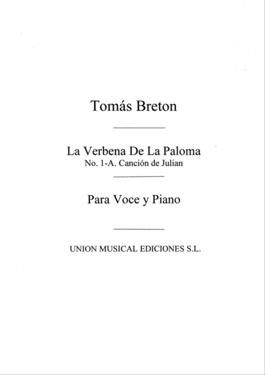 Cancion De Julian No.1A Voice Solo scores gallery preview page 1