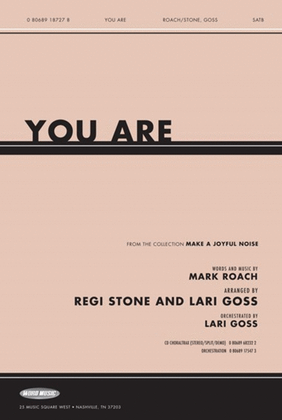 Book cover for You Are - Orchestration