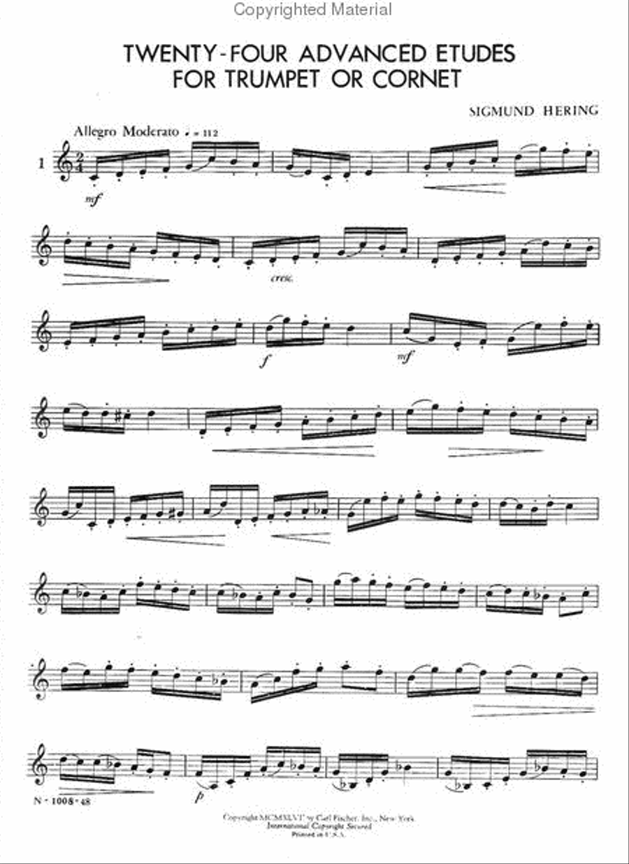 Twenty-Four Advanced Etudes Cornet scores gallery preview page 2