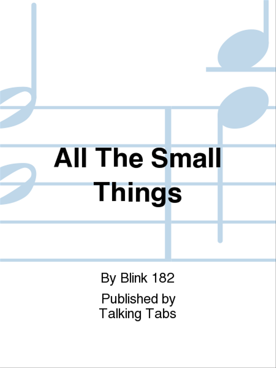 All The Small Things Guitar scores gallery preview page 1