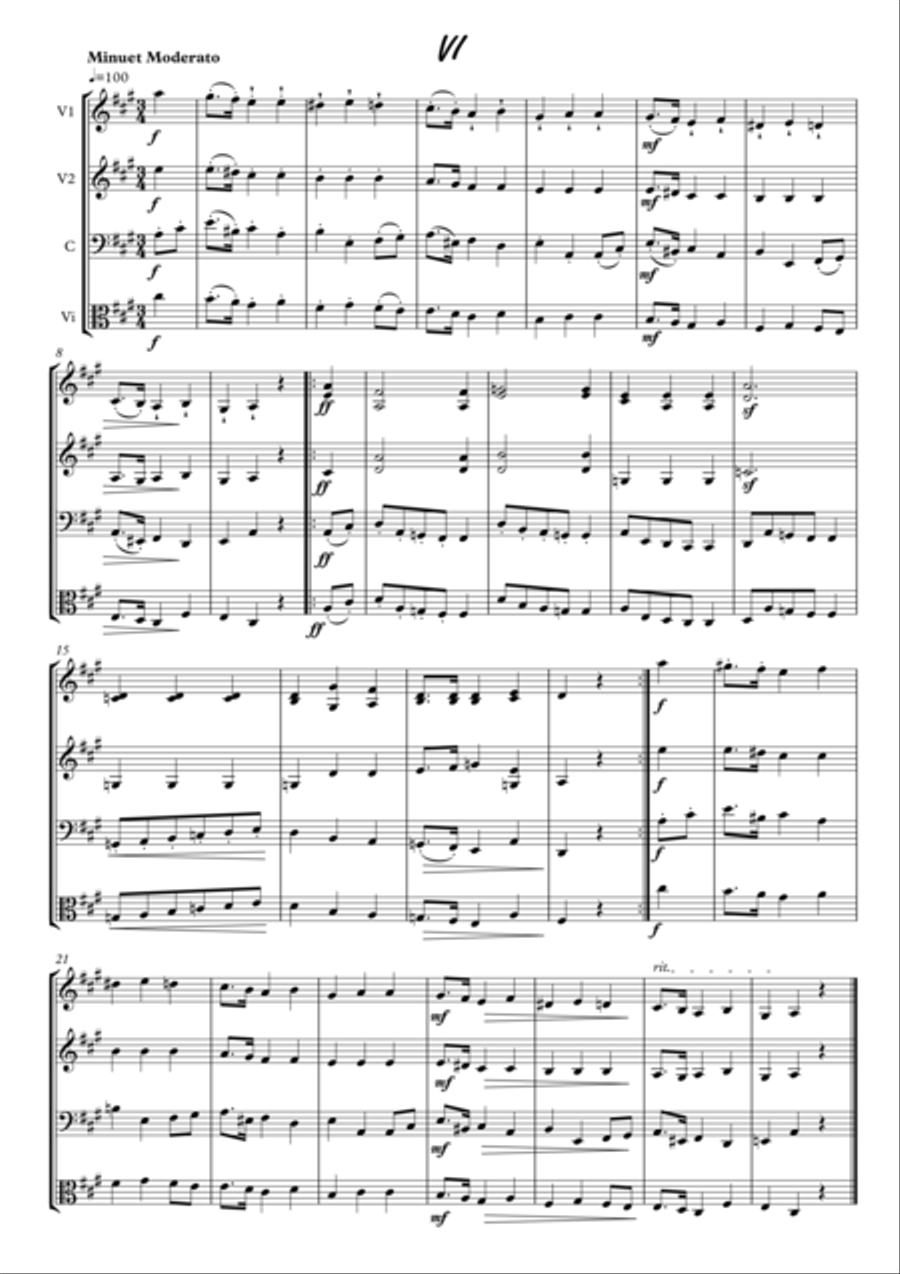 Scenes from Childhood 15-6 String Quartet scores gallery preview page 1