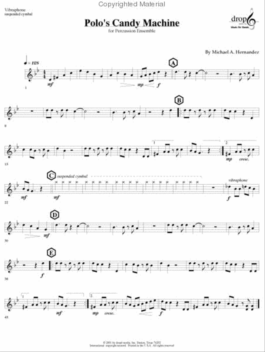 Polo's Candy Machine Percussion Ensemble scores gallery preview page 3