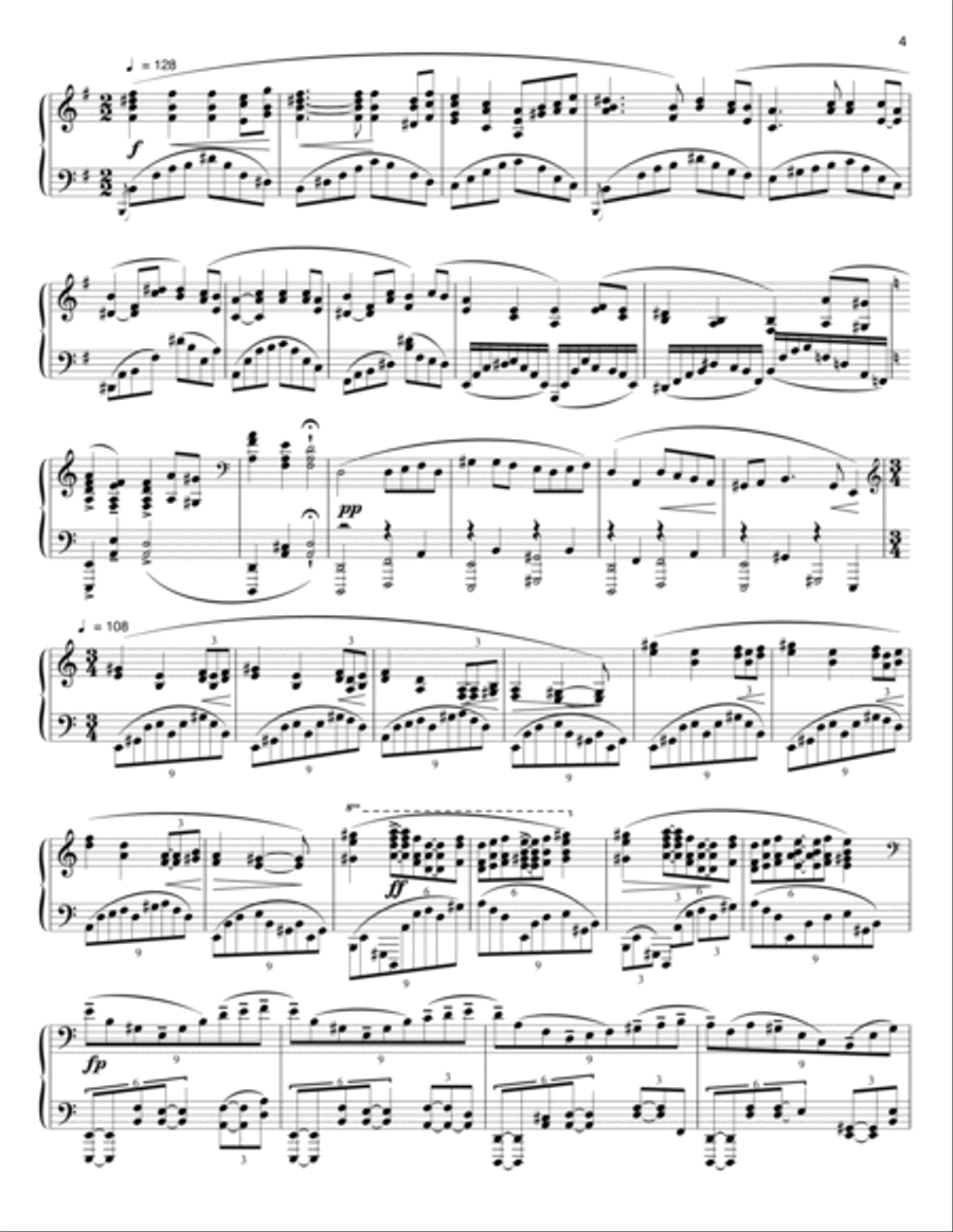 Septet for Persian Instruments (Mvt. II, arr. for Piano) Piano Solo scores gallery preview page 4