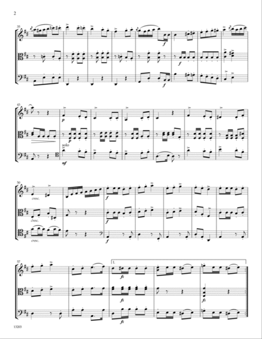 Marche Militaire #1 String Trio scores gallery preview page 2