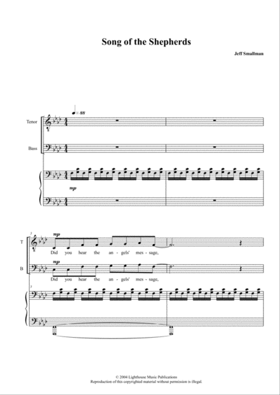 Song of the Shepherds 4-Part scores gallery preview page 3
