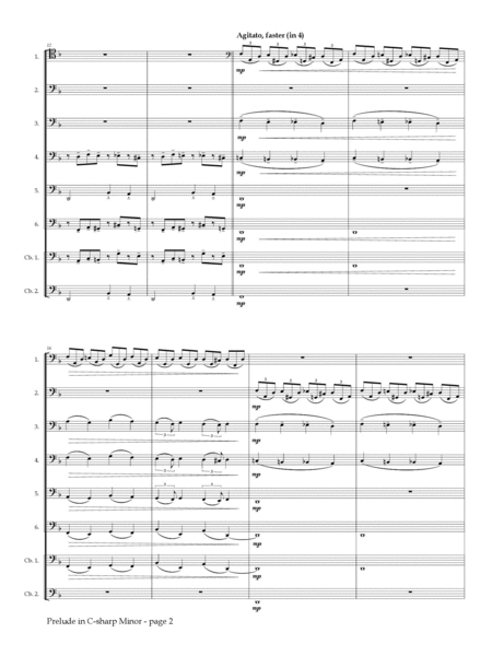 Prelude, Op. 3, No. 2 for 6 Bassoons and 2 Contrabassoons