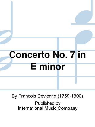 Book cover for Concerto No. 7 In E Minor