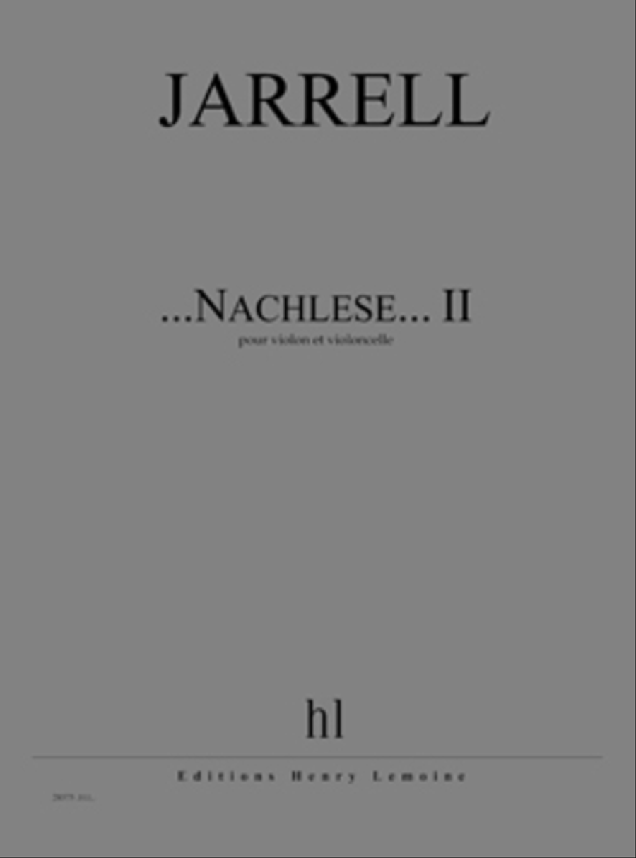 Nachlese II Cello scores gallery preview page 1