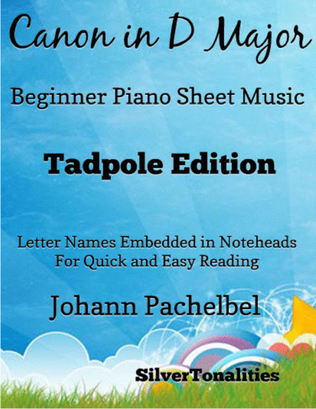 Book cover for Canon in D Major Beginner Piano Sheet Music 2nd Edition