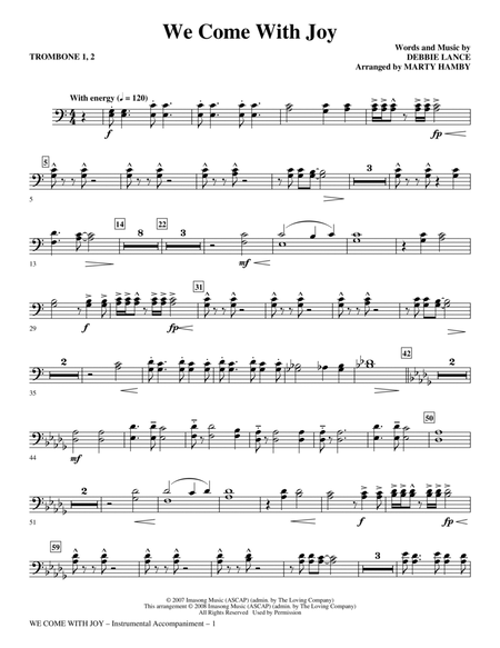 We Come with Joy (arr. Marty Hamby) - Trombone 1 & 2