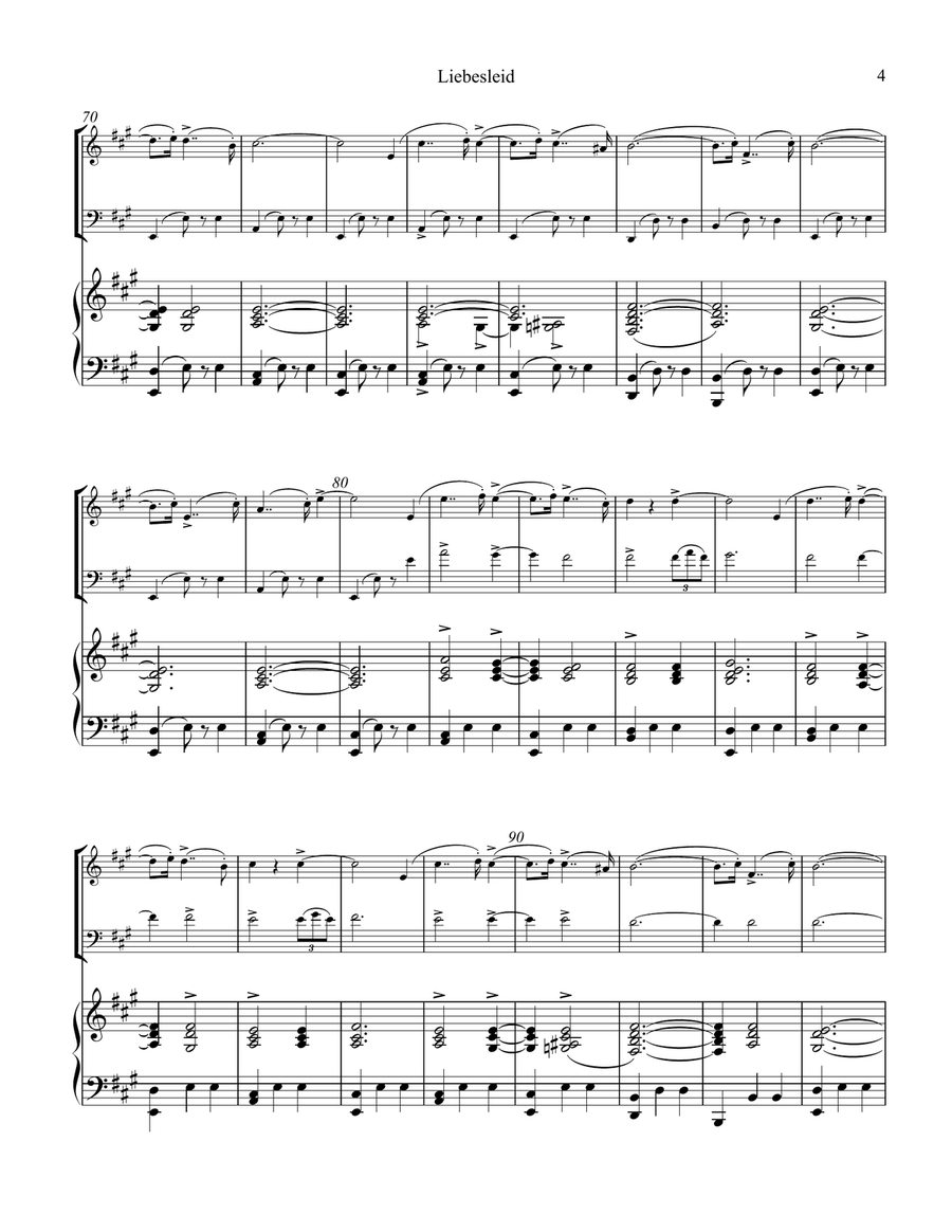 Liebesleid for piano trio Piano Trio scores gallery preview page 5
