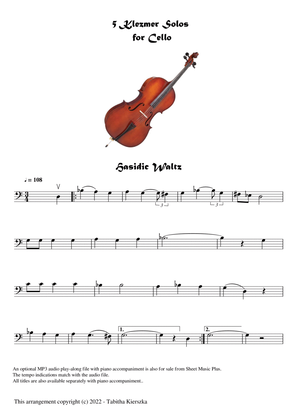 Book cover for 5 Klezmer Solos for Cello