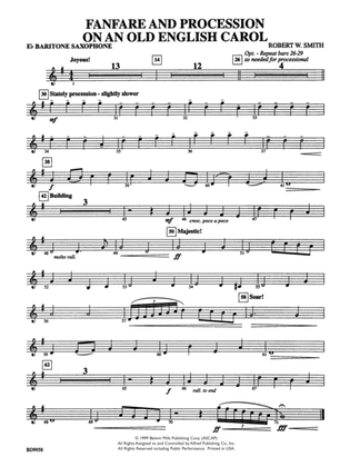 Fanfare and Processional on an Old English Carol: E-flat Baritone Saxophone