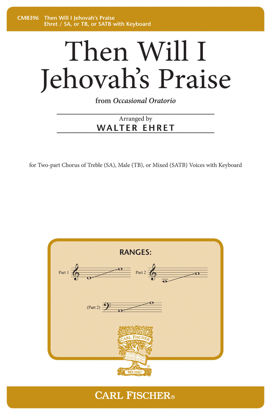 Then Will I Jehovah's Praise 4-Part scores gallery preview page 1