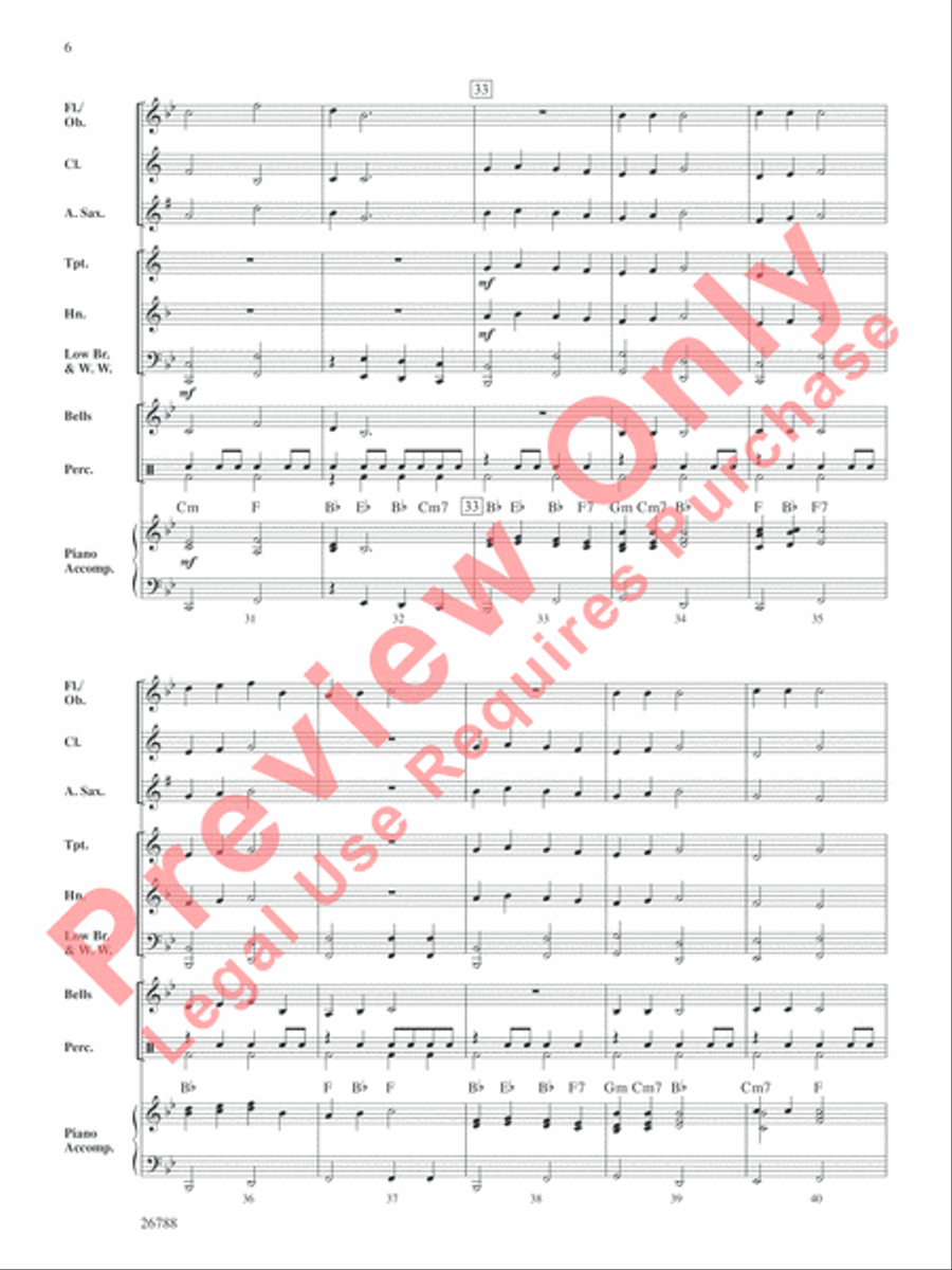 Two Bridges March Concert Band scores gallery preview page 7