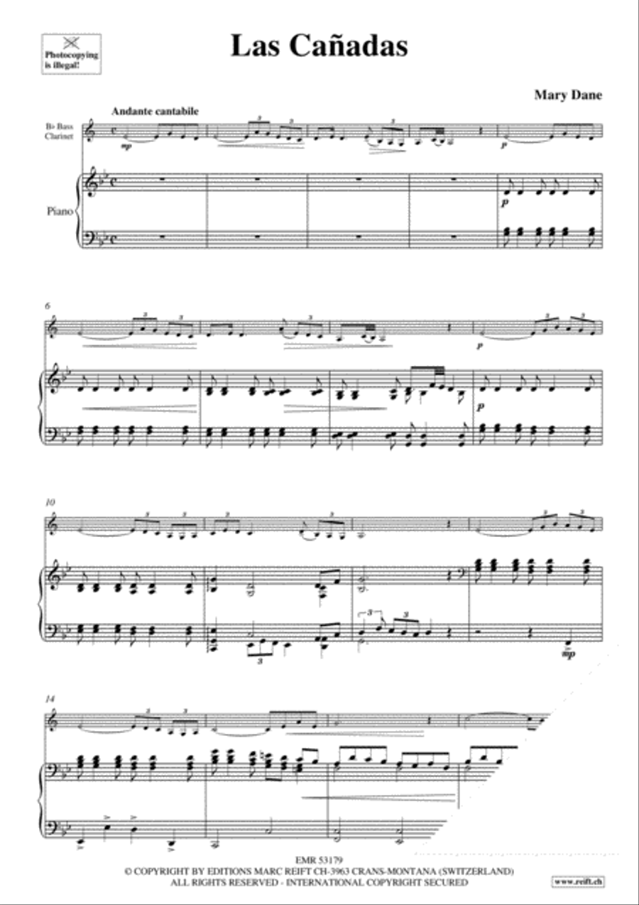 Las Canadas Las Canadas Bass Clarinet scores gallery preview page 3