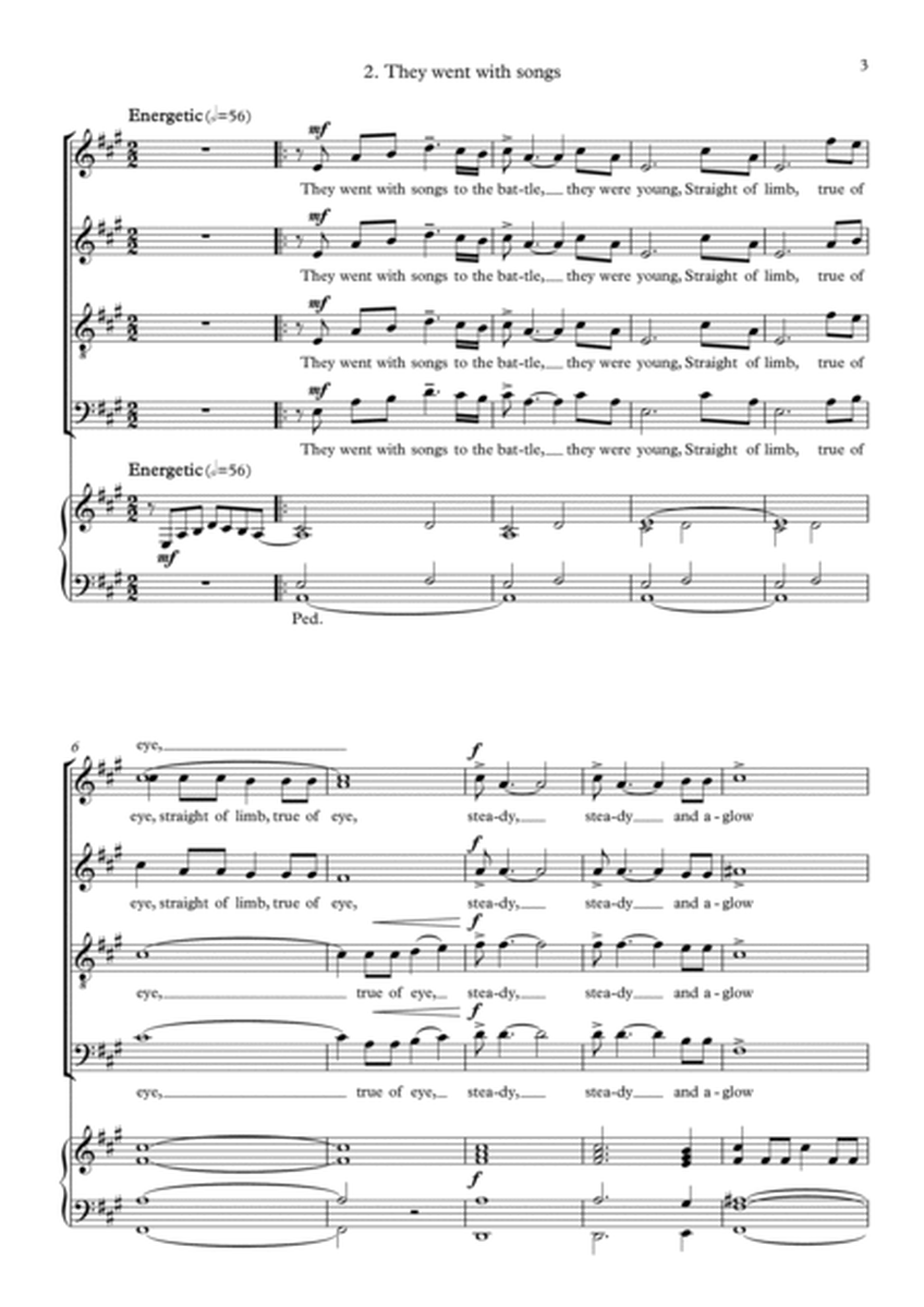 For the Fallen (Choral suite - SATB, Organ) image number null