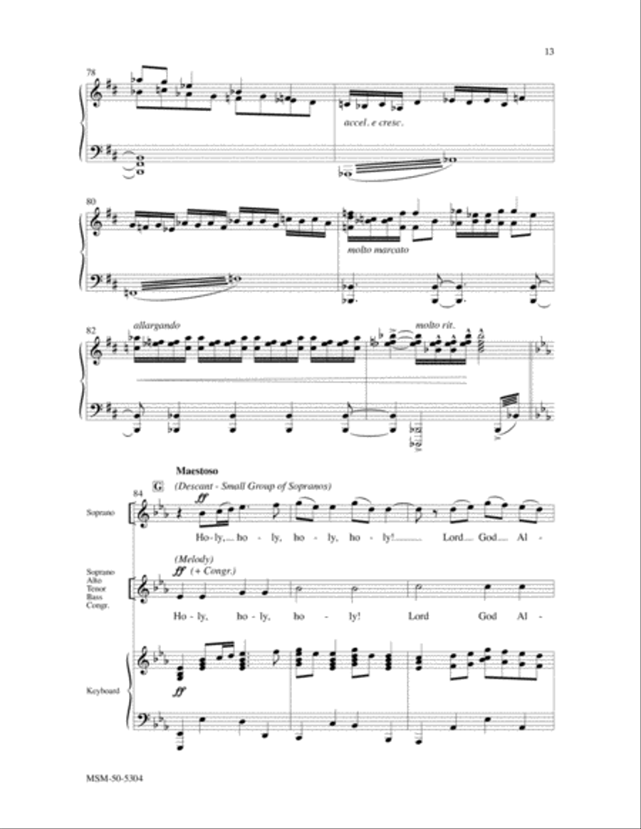 Holy, Holy, Holy Holy, Holy, Holy Divisi scores gallery preview page 9