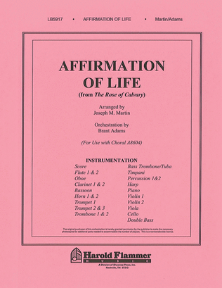Book cover for Affirmation of Life (from Rose of Calvary)