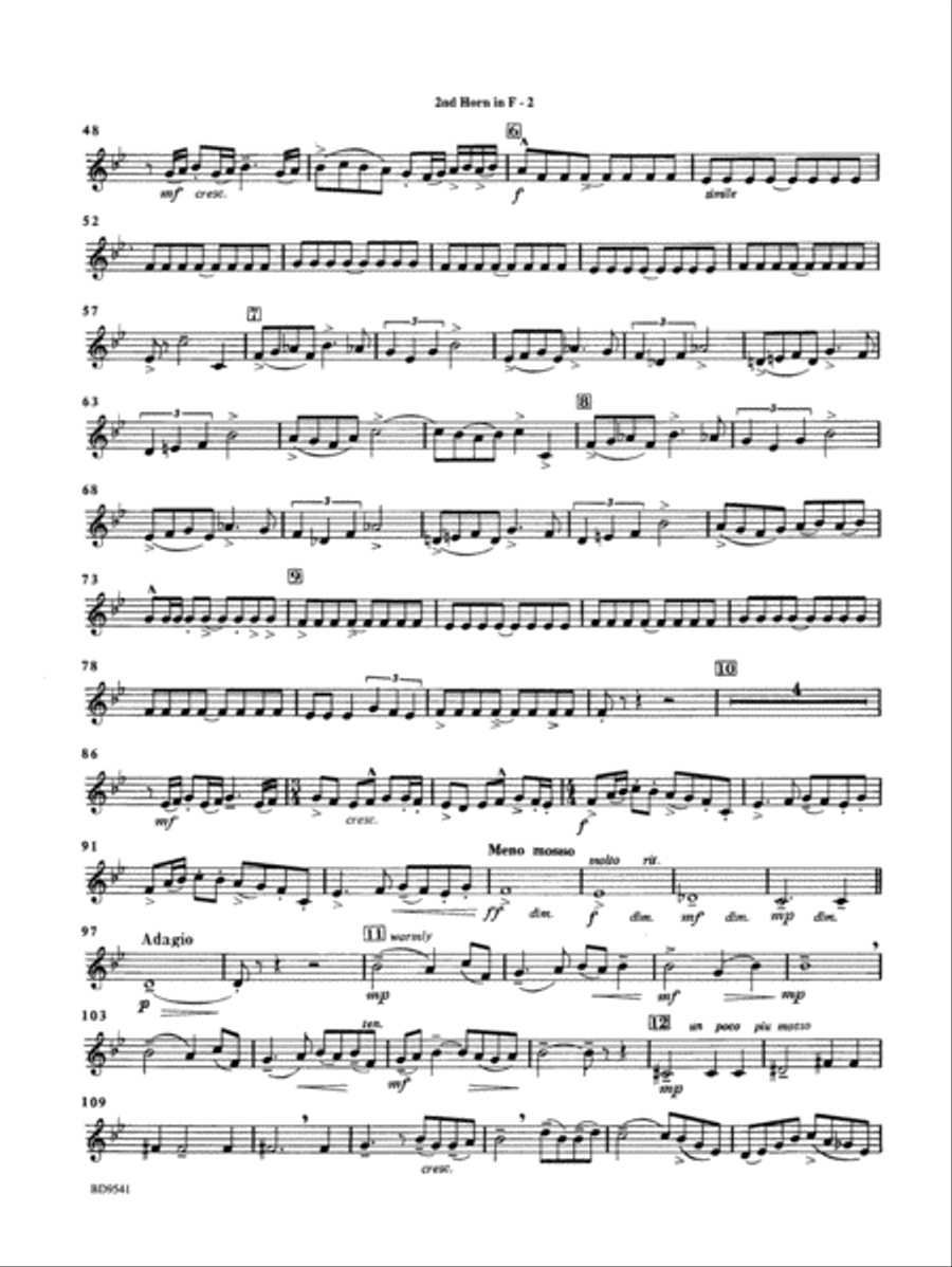 Alvamar Overture: 2nd F Horn Concert Band scores gallery preview page 2