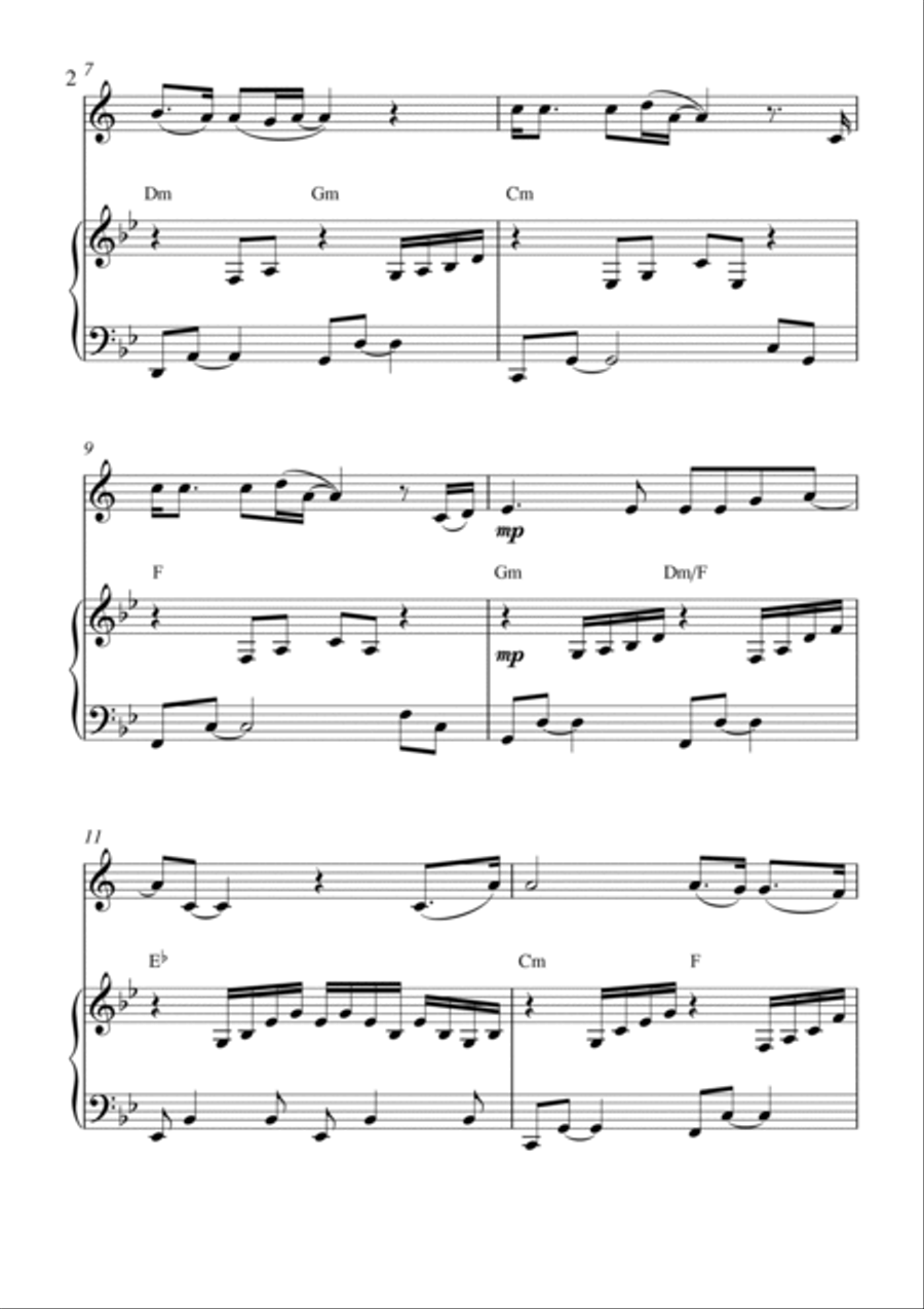 Two Less Lonely People In The World Clarinet Solo scores gallery preview page 2