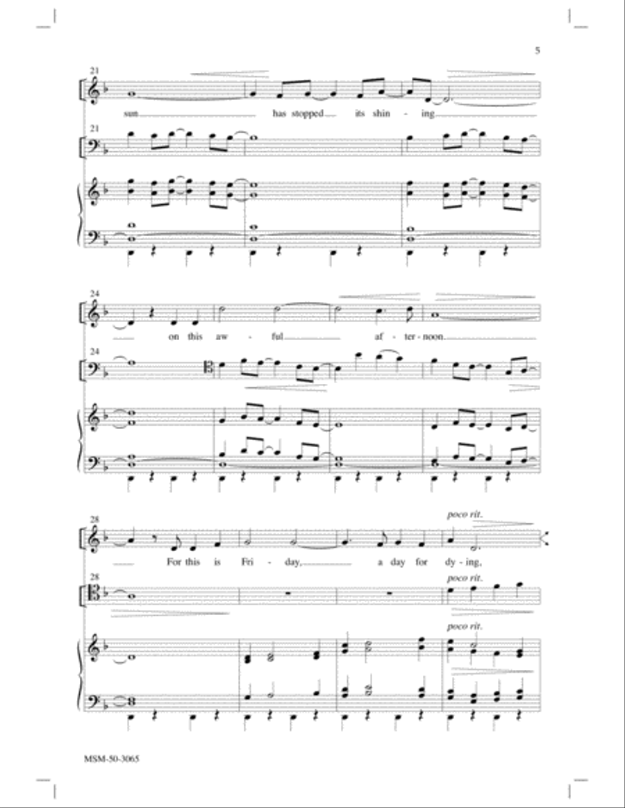 There's a Sunday Coming Soon (Downloadable Choral Score)