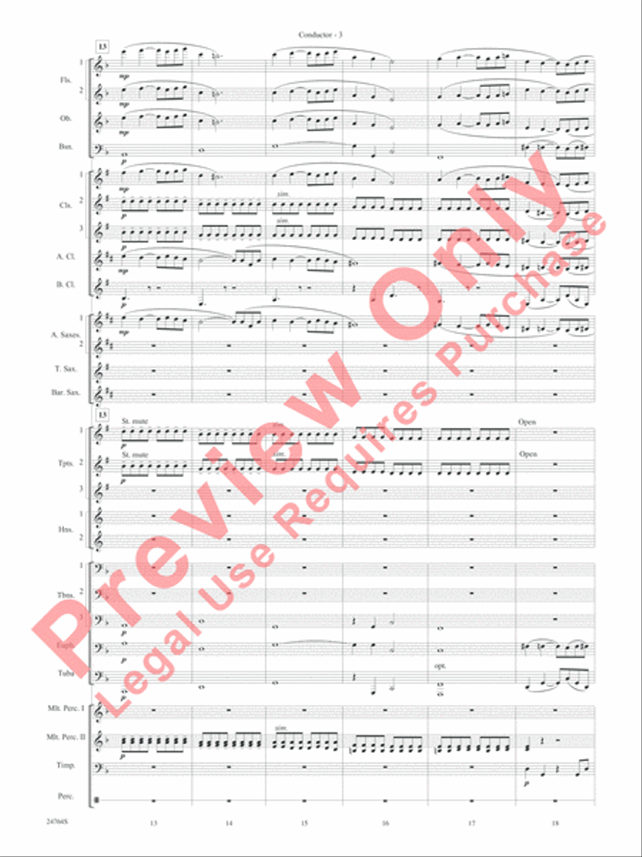 Pavane Pour Une Infante Defunte (Pavanne for a Dead Princess) Concert Band scores gallery preview page 5