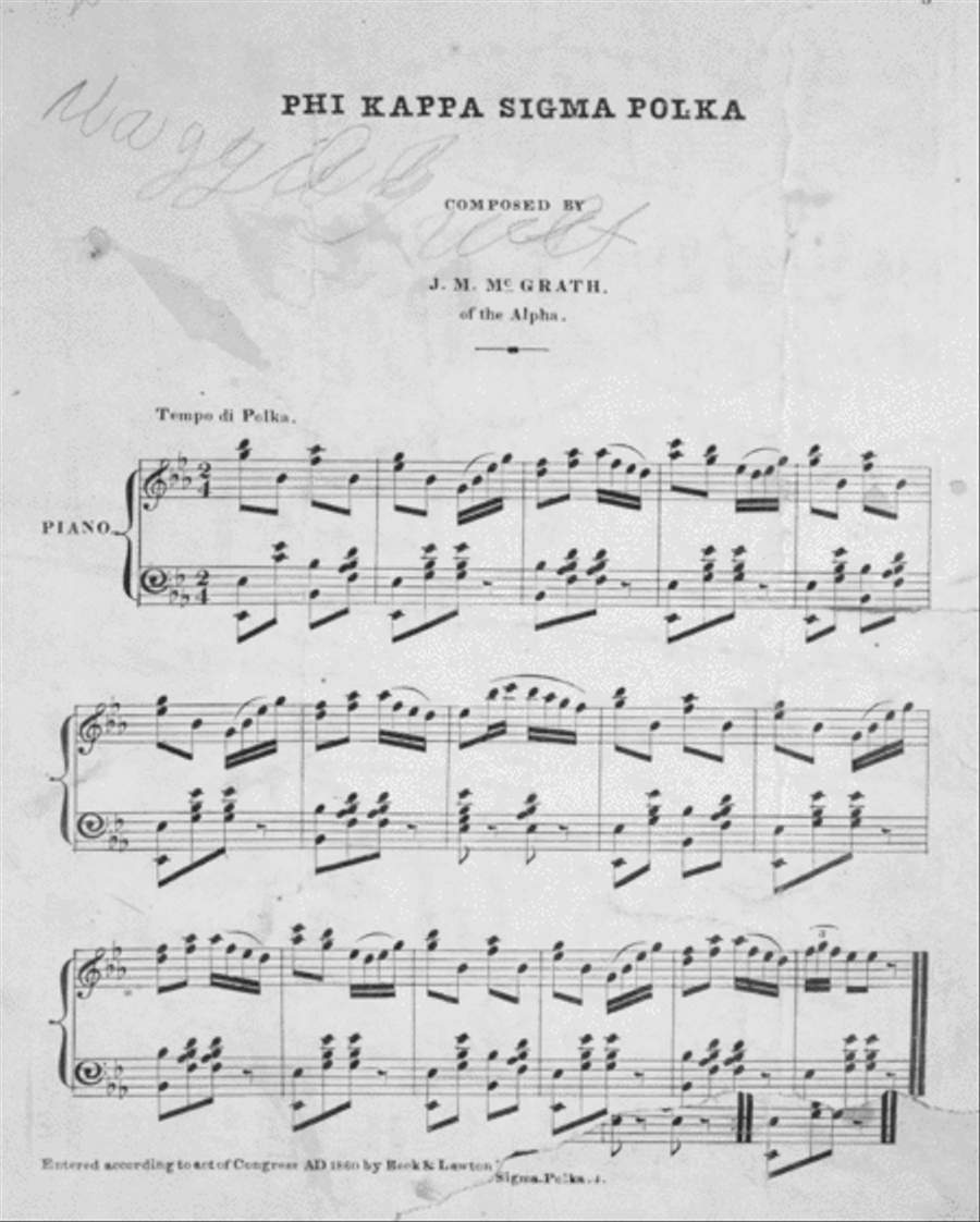 The Phi Kappa Sigma Polka Piano Solo scores gallery preview page 2